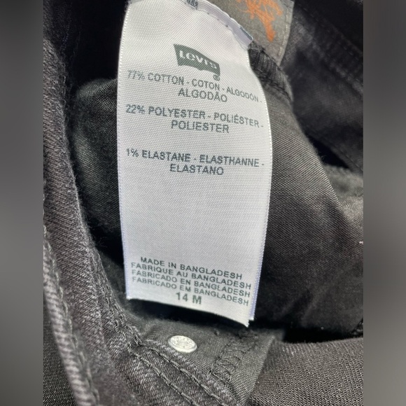 Levi's Jeans Womens 14 Classic Straight Leg 505 Black Denim Wash 505s Plus - Picture 3 of 6